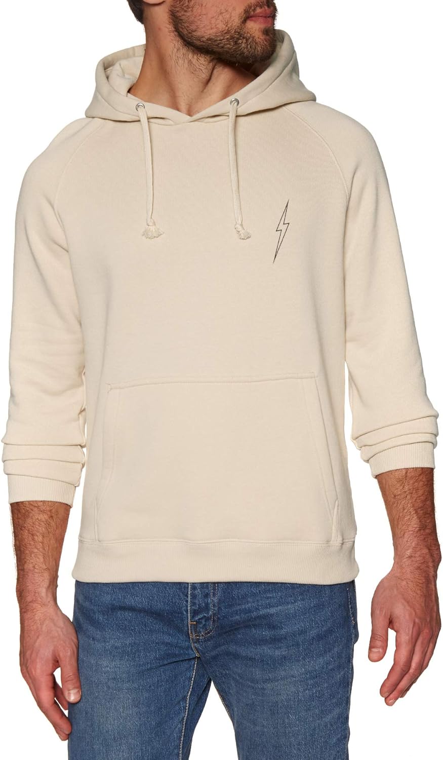 Lightning Bolt Hawaii Stripe Wave Fleece Pullover Hoody X Large Fog