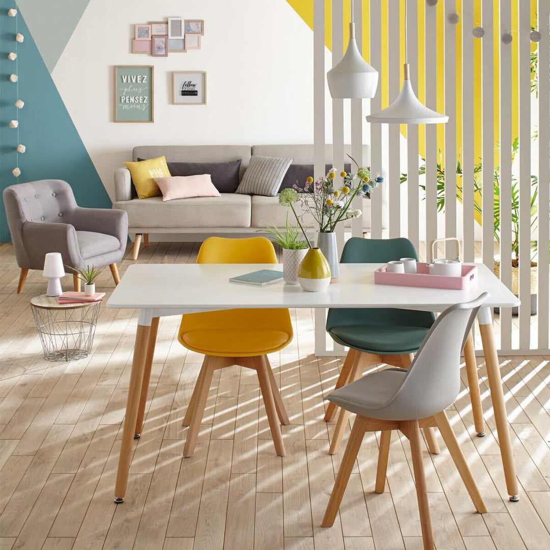 Stuhl Baya khakigrün - Beine aus Buche - Khaki - Atmosphera créateur d'intérieur cm Kaki, cm Kaki