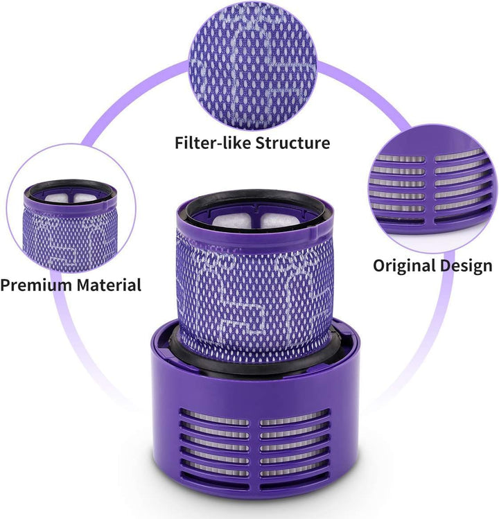 morpilot Filter für Dyson 3 Stück Ersatzfilter für Dyson V10 SV12 Cyclone Animal Absolute Staubsauge