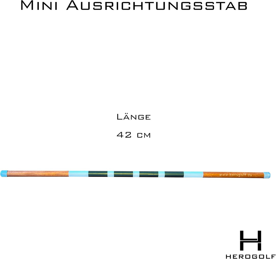 Hero Alignment Stick aus Holz - Der Moderne Ausrichtungstab das Training im Golf mini grün / weiss,