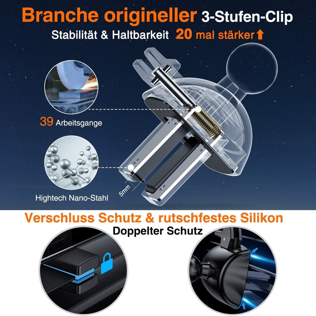 VANMASS Handyhalterung Auto 2022 Upgrade Version Handy Halterung Auto 3 in 1 Kfz Handyhalterung Lüft