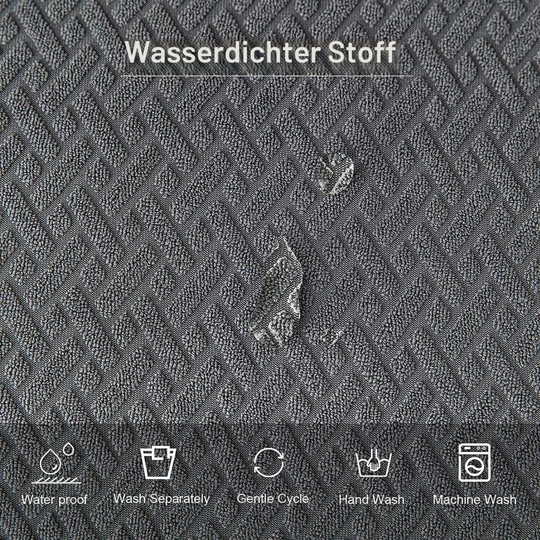 LANSHENG Wasserdicht Stuhlhussen 4er Set, Abnehmbarer Waschbarer Stuhlbezug Sitzfläche, Stretch Stuh