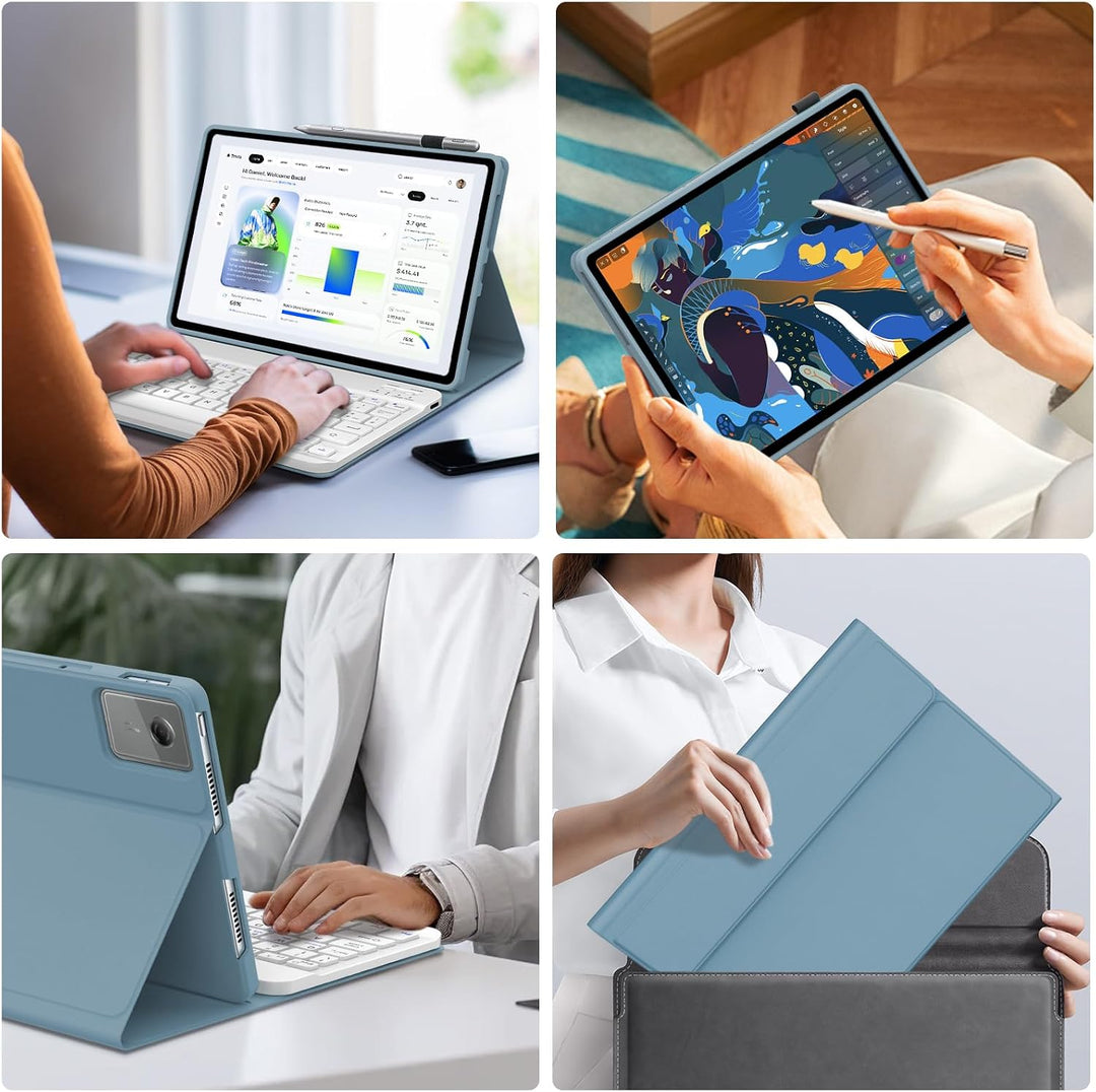 Tastatur für Lenovo Idea Tab Tablet 11" 2025, Blau | Hülle mit Tastatur für Lenovo Idea Tab 11 Zoll