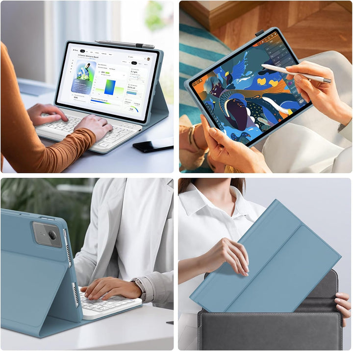 Tastatur für Lenovo Idea Tab Tablet 11" 2025, Blau | Hülle mit Tastatur für Lenovo Idea Tab 11 Zoll