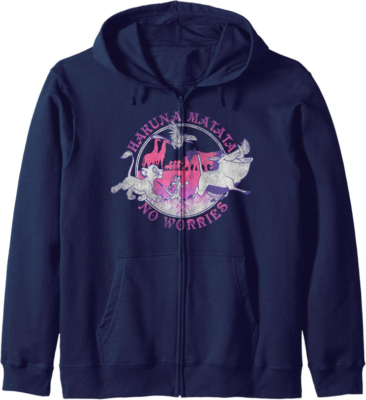 Disney Lion King Hakuna Matata Circle Portrait Logo Kapuzenjacke