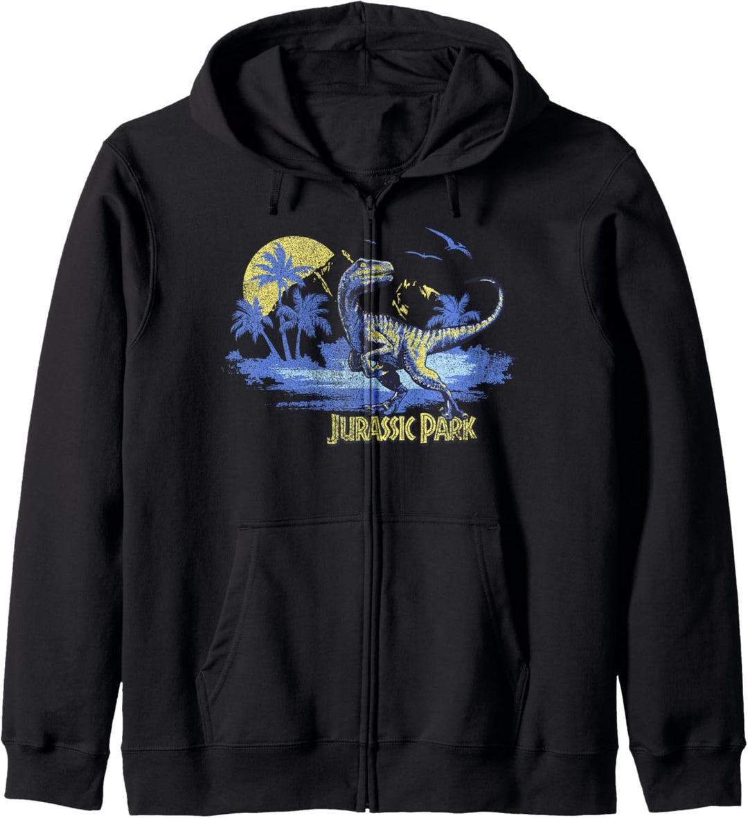 Jurassic Park Raptor Sunset Logo Kapuzenjacke