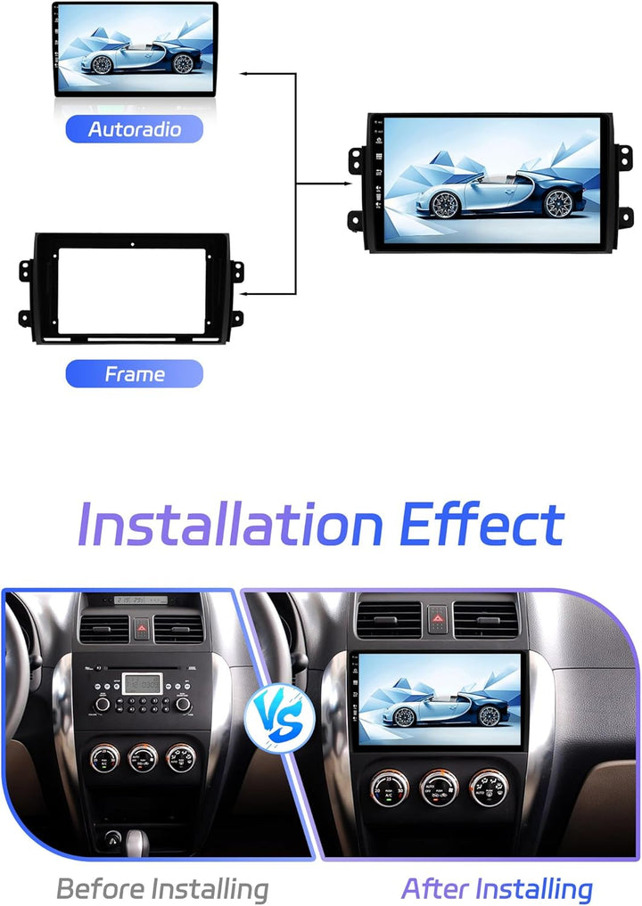 JOYX Android 12 IPS Autoradio Passt für Suzuki SX4 (2006-2013) - 4G+64G - Eingebaut DSP/Carplay/Andr