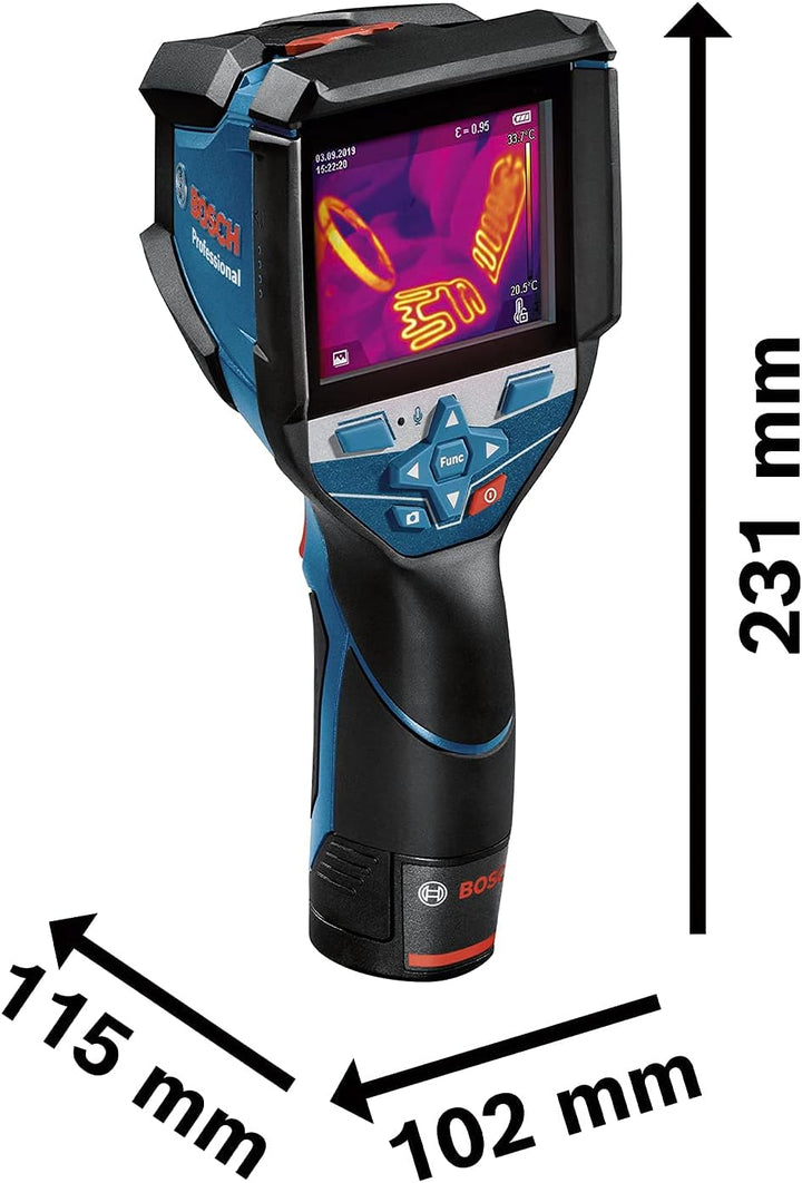 Bosch Professional 12V System Wärmebildkamera GTC 600 C (1x 12-V-Akku, mit App-Funktion, Temperaturb