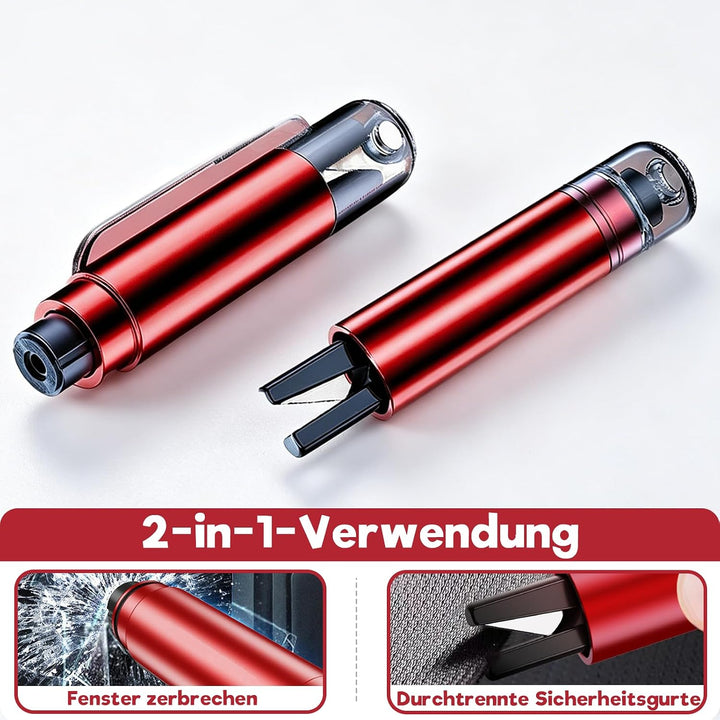 Nuoyiamn 2 Stück Gurtschneider Notfallhammer, Tragbarer Nothammer, 2 In 1 Notfallhammer Auto mit Gur