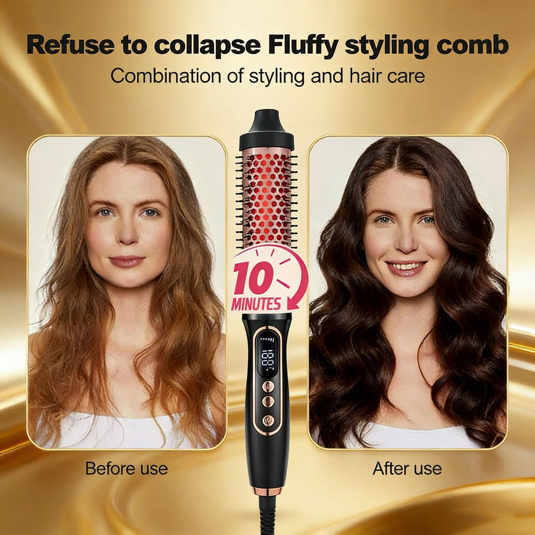 Thermobürste, Thermal Brush Volumen Haar Kamm, Heisse Rundbürste für Lange und Kurze Haar, Lockenbür