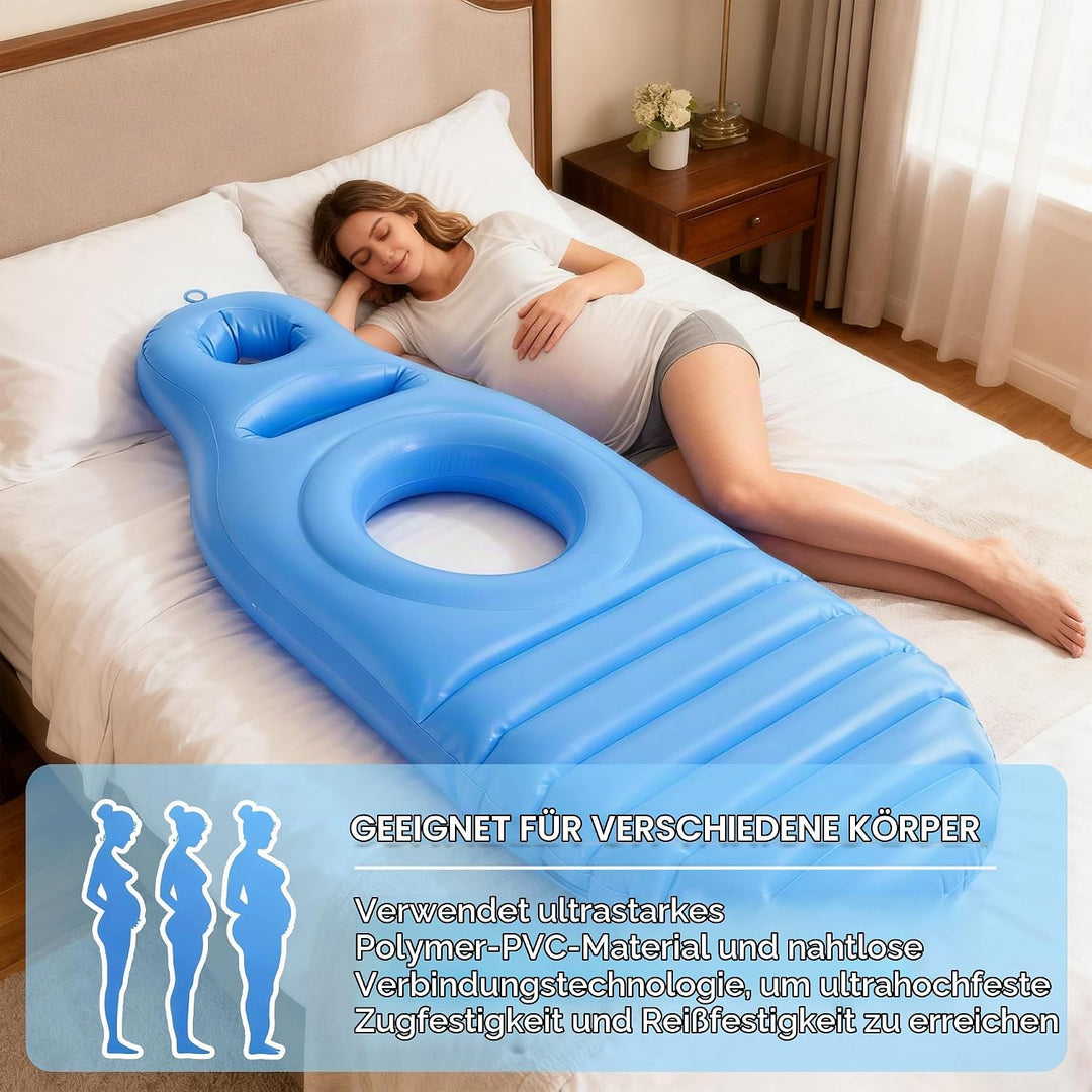 Aufblasbares Schwangerschaftskissen, perforierte PVC-Luftmatratze, Bauchliegematte, Ganzkörper-Schwa