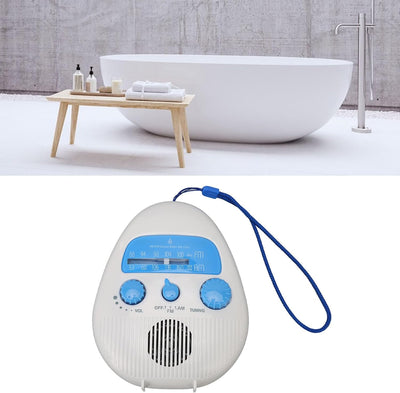 Wasserdichtes Tragbares Duschradio, Badezimmerradio mit Integriertem Lautsprecher, Batteriebetrieben