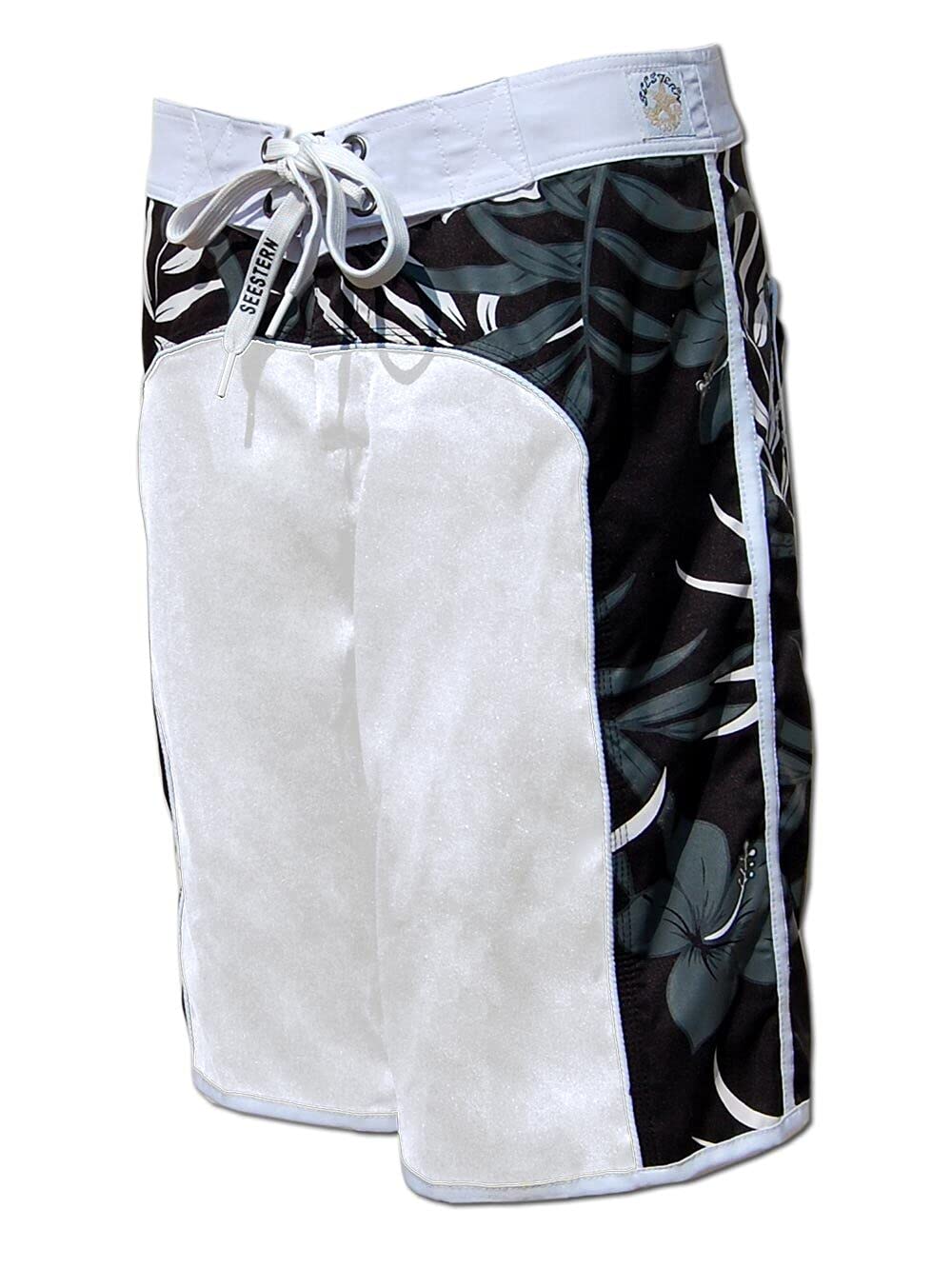 SEESTERN Damen Microstrech Boardshorts Surfshorts Boardshort Badehorts XS-4XL /2123, Weiss