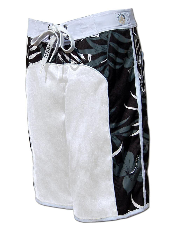 SEESTERN Damen Microstrech Boardshorts Surfshorts Boardshort Badehorts XS-4XL /2123, Weiss