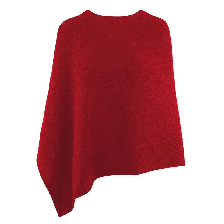 GIESSWEIN Merino Lambswool Poncho - Damen Feinstrick Überwurf aus Merinowolle, Wool Cape, Frauen Str