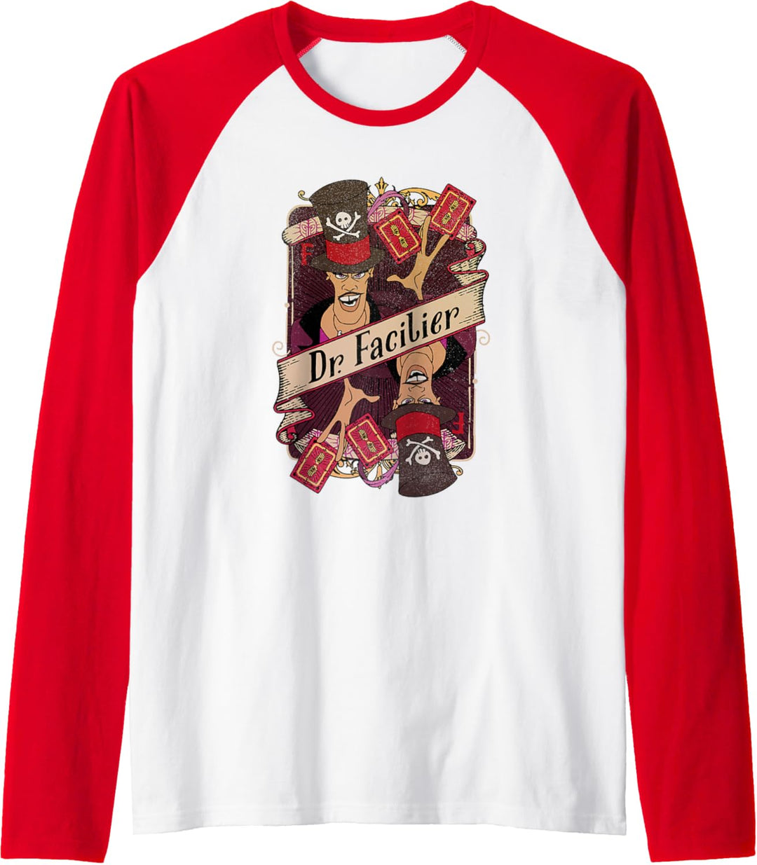 Disney Princess And The Frog Facilier Playing Card Raglan
