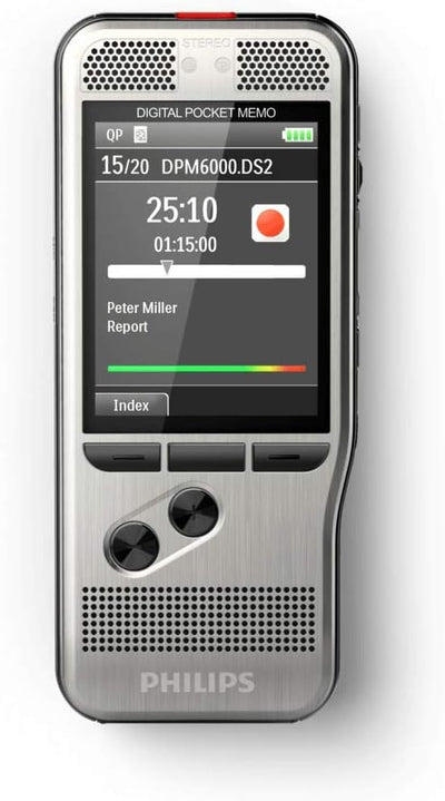 Philips DPM6000 Digitales Diktiergerät Aufnahmegerät, neue Software Version 05/17, neue Software Ver