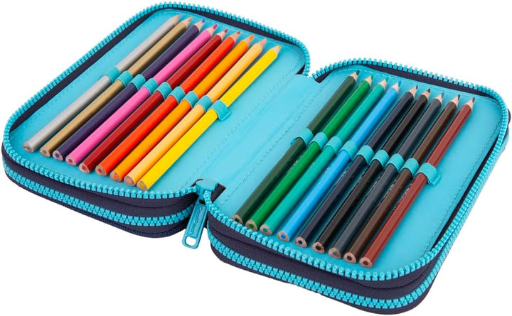 CoolPack XXL Federtasche Federmappe 3-Fach Schulstiftetui, dreifaches Federmäppchen, Federmäppchen f