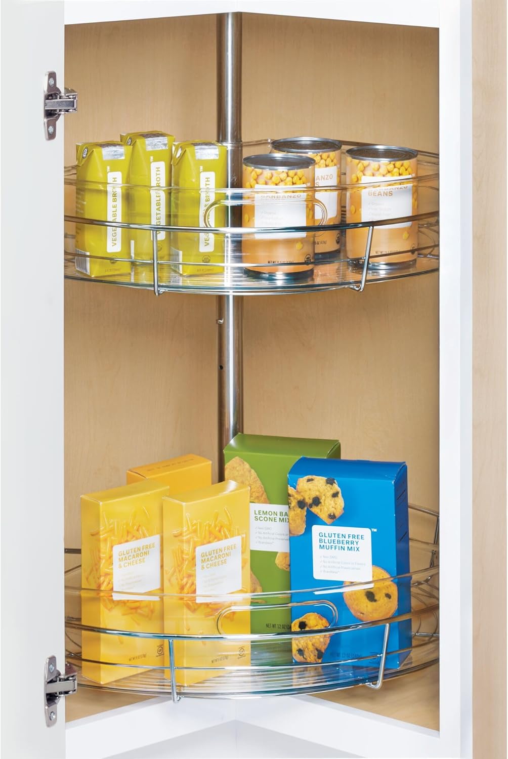 iDesign 62630EU Lazy Susan Schrank-Behälter 1/4, Durchsichtig, Farblos, Farblos