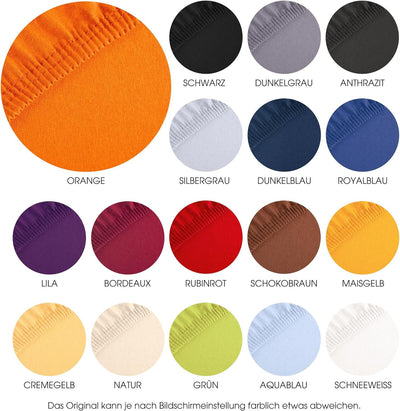 CelinaTex Casca Topper Spannbettlaken 180x200-200x220 cm dunkel grau Jersey Mako Baumwolle 210g/qm E