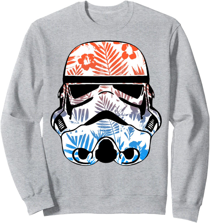 Star Wars Trooper Tropical Leaves Helmet Portrait Sweatshirt
