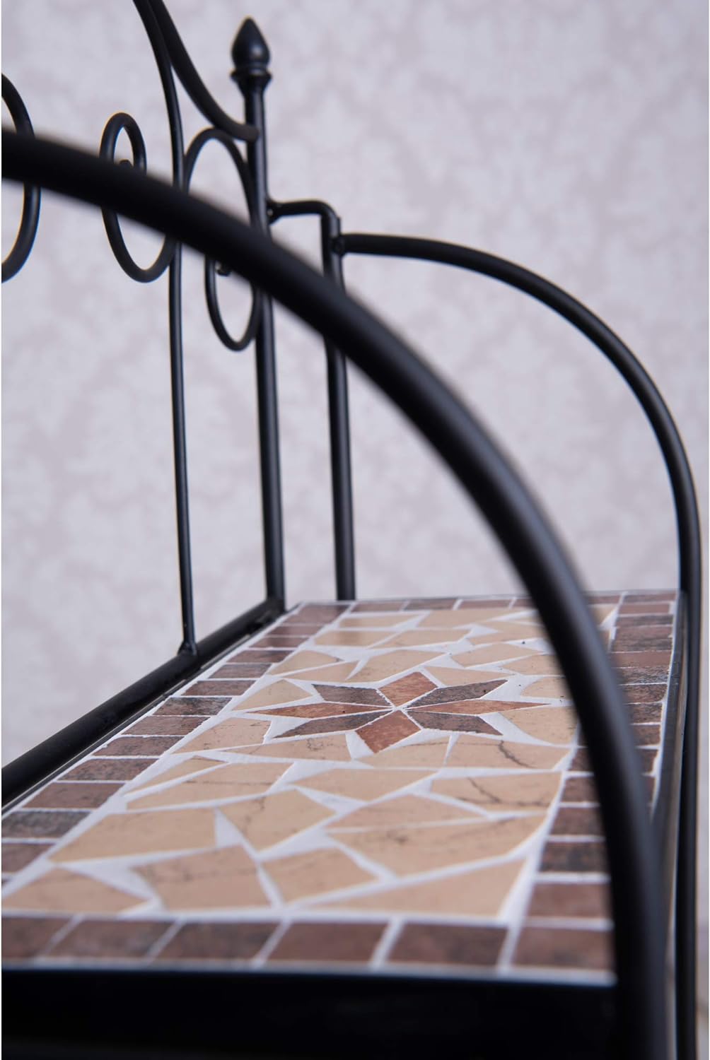 dszapaci Blumentreppe Mosaik 115cm hoch 45cm breit Pflanztreppe Wandregal Garten Metall Mosaik Blume