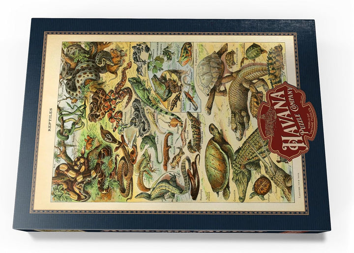 Reptilien für alle, Vintage Art Poster, Adolphe Millot - Premium 1000 Teile Puzzle - MyPuzzle Sonder