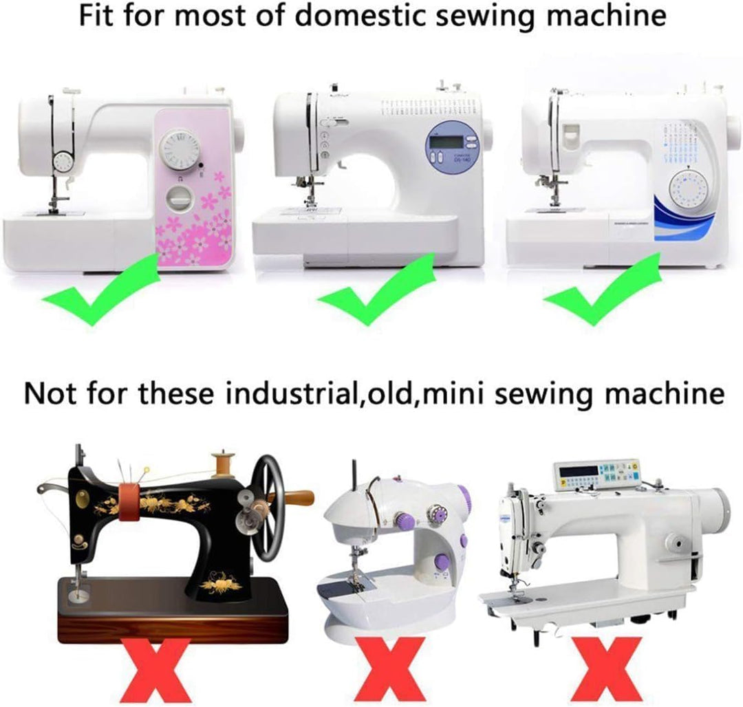 Zerodis 32Pcs Domestic Sewing Machine Nähfuss Set DIY Nähen Walking Nähfüsse Haushalt Nähmaschine Zu