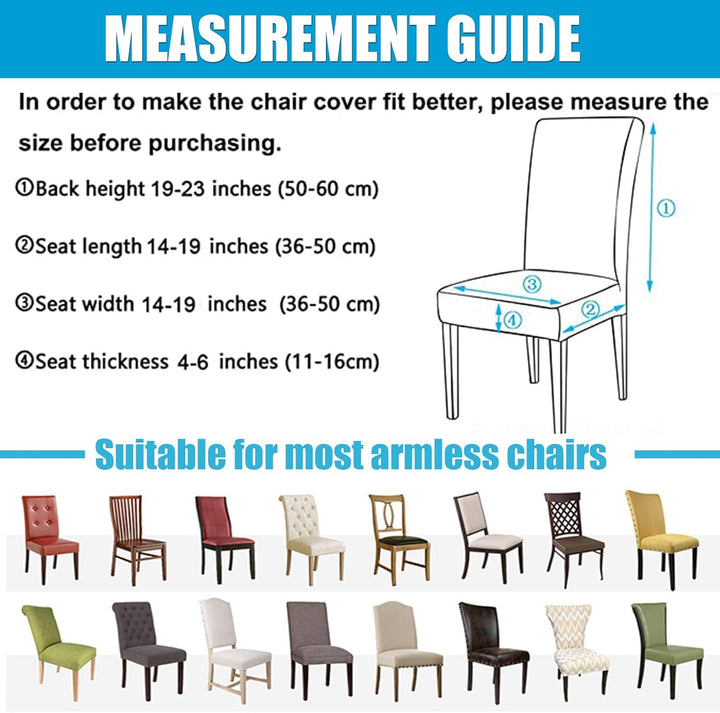 HZDHCLH Stuhlhussen 4er Set Stuhlbezüge Stretch abnehmbar, waschbar, Esszimmerstuhl-Schutzsitz für H