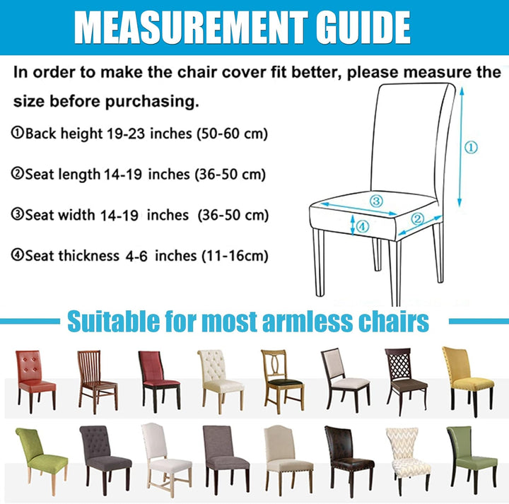 HZDHCLH Stuhlhussen 4er Set Stuhlbezüge Stretch abnehmbar, waschbar, Esszimmerstuhl-Schutzsitz für H