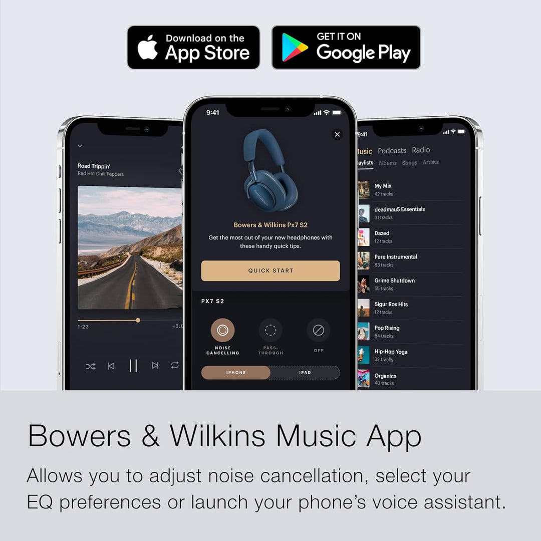 Bowers &amp; Wilkins Px7 S2 Bluetooth Noise Canceling Headphones, Wireless, Qualcomm aptX™ Adaptive &amp; Fa