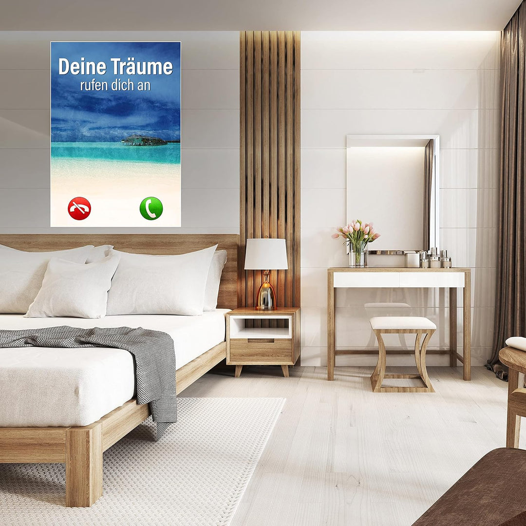 wandmotiv24 Poster als Wanddeko, Grösse Din A0, Deine Träume, Anruf, Karibik, Moderne Wanddeko, Wand