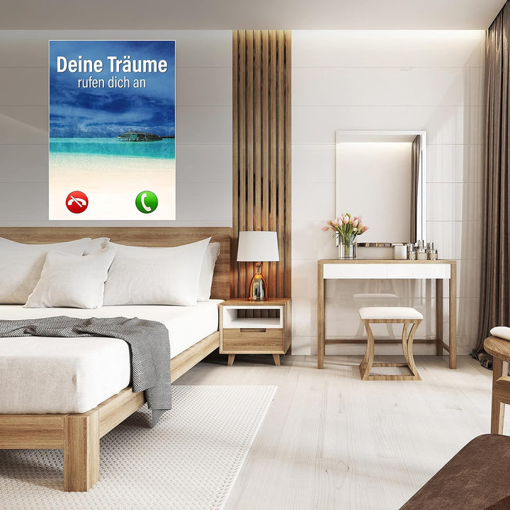 wandmotiv24 Poster als Wanddeko, Grösse Din A0, Deine Träume, Anruf, Karibik, Moderne Wanddeko, Wand