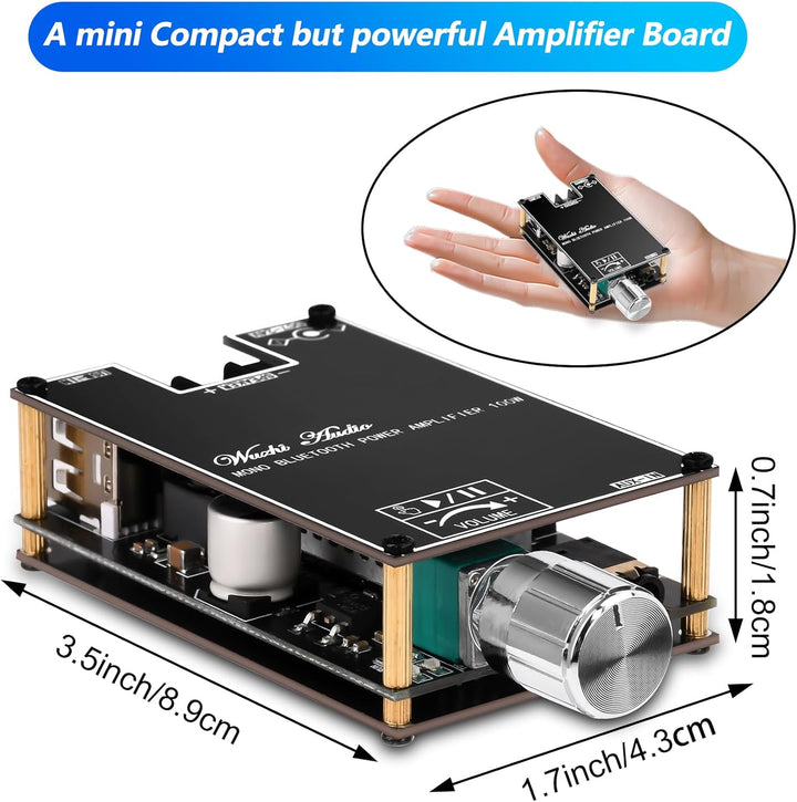 ZK-1001B 2 x 100 W Bluetooth Verstärker Modul, Monokanal Verstärkerplatine mit TWS-Kopplungsfunktion