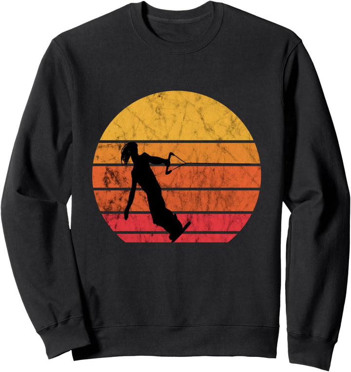 Wakeboard Retro Sunset Vintage Sonnenuntergang Wakeboarder Sweatshirt