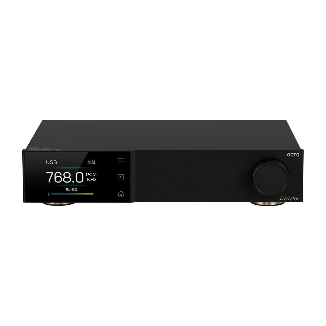 TOTAUDIO Topping D70 Pro Octo DAC stationär Bluetooth und Display, Bluetooth 5.1, LDAC, Aurora Inter