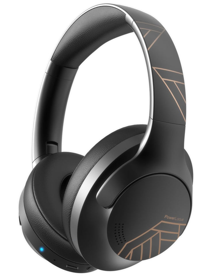 PowerLocus Bluetooth Kopfhörer Over Ear, 50 Std Spielzeit, 4 EQ-Modi, Kopfhörer Kabellos Faltbarer m