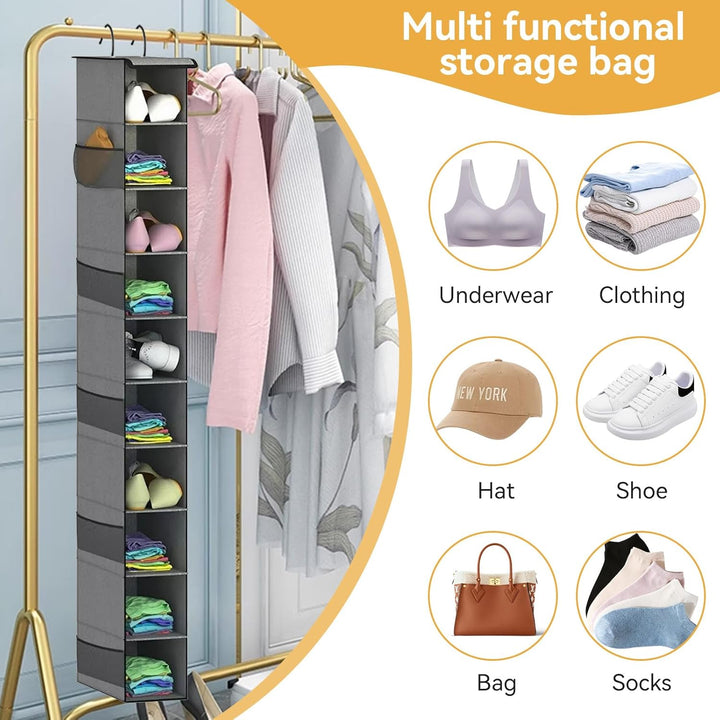 10 Schichten Hängender Schrank Organizer, Hängende Schrank Regale Schrank Hängende Regale Hängende R