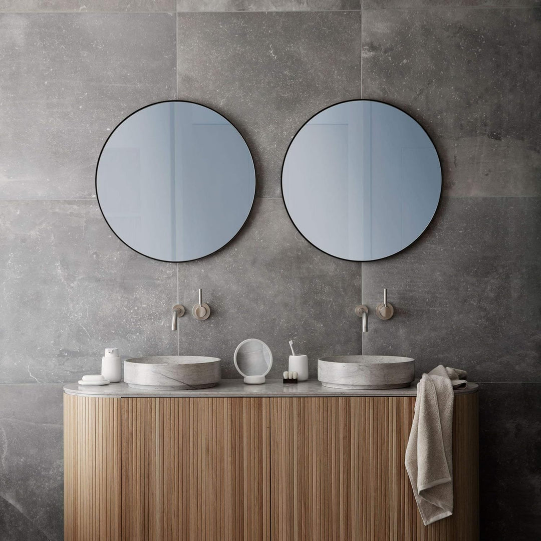Blomus - SONO - Kosmetikspiegel - Moonbeam/Weiss - Keramik/Silikon - (HxBxT) 185 x 90 x 170mm, One S