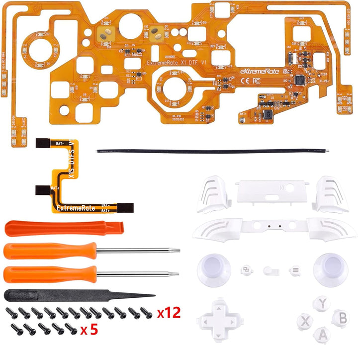eXtremeRate LED Taste für Xbox One S/X Controller, Leuchttasten Bleuchtung Knöpfe D-pad Sticks ABXY