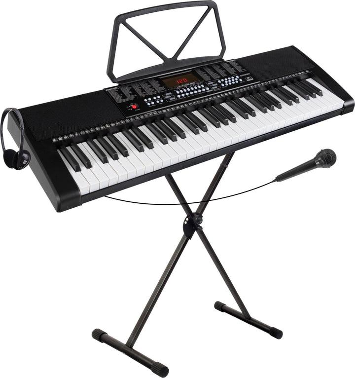 McGrey LK-6120-MIC Keyboard Set - Einsteiger-Keyboard mit 61 Leuchttasten - 255 Sounds und 255 Rhyth