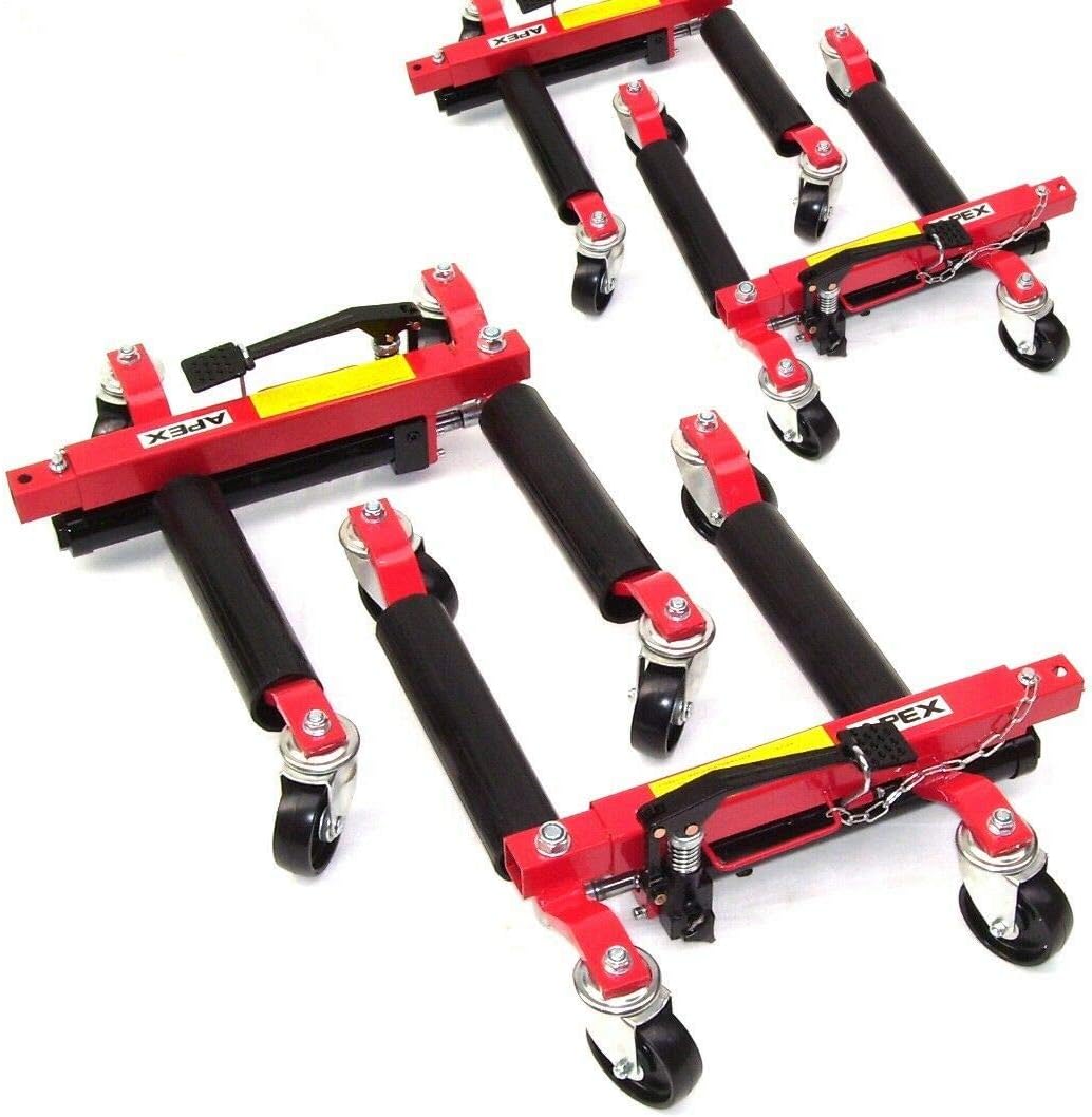 4 x PKW Rangierhilfe 06173 Wagenheber Rangierheber 12" PKW Auto Rangierroller AWZ