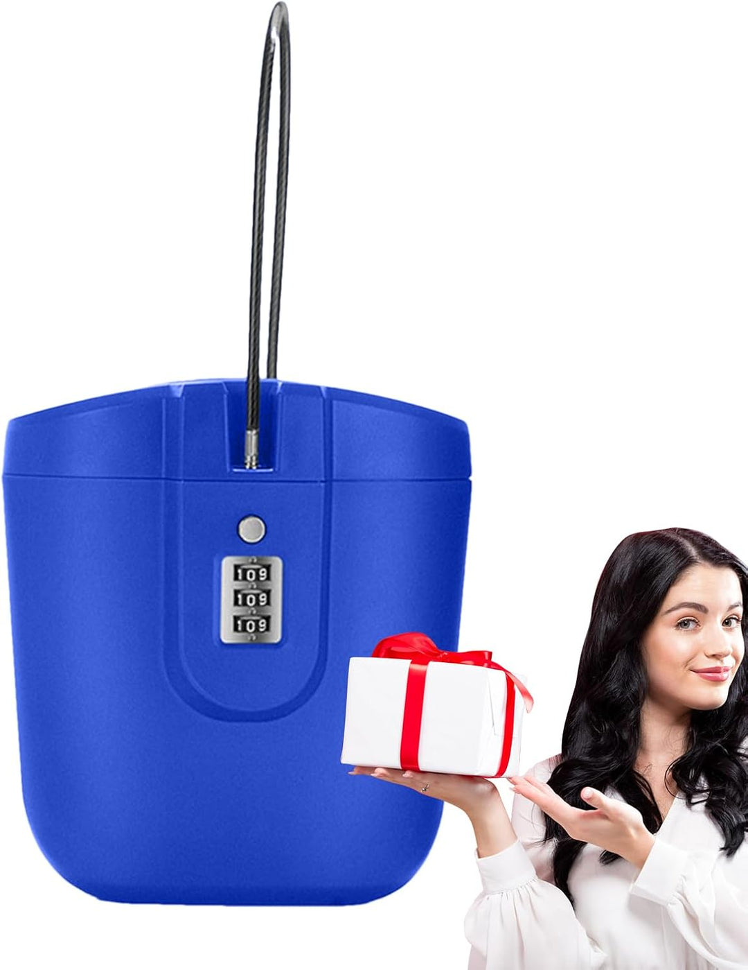 Reiseschlossbox – tragbare Sicherheitsschlossbox mit Zahlencode, 2 l sichere Aufbewahrungsbox, Innen
