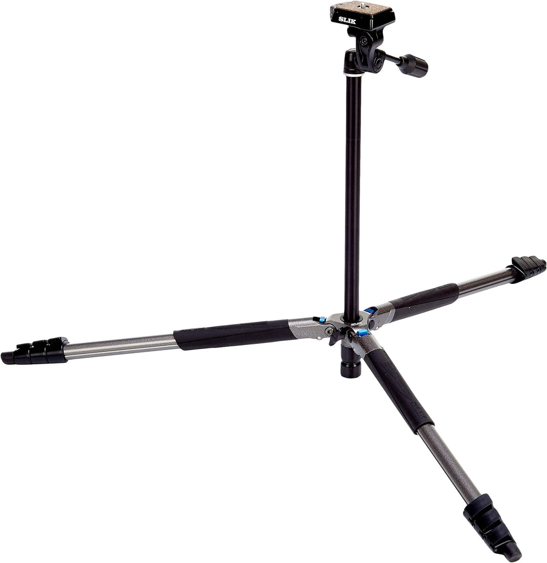 Slik Sprint Pro III Stativ mit 3-Wege-Panorakopf, Grau Metallic PRO Ⅲ 3WAY, PRO Ⅲ 3WAY