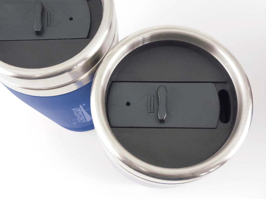 BRISA VW Collection - Original Volkswagen Isolierter Edelstahl Thermo-Becher (Doppelwandig/450ml/Bla