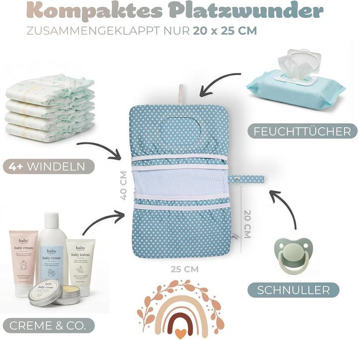 kleine Windeltasche für unterwegs | Wickeltisch Organizer | Wickeltasche Organizer | Baby Wickelorga