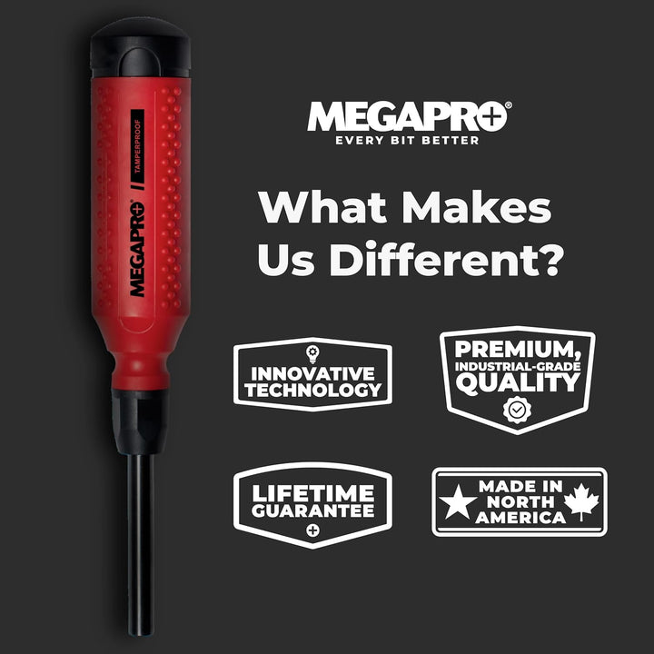 Megapro 151TP 15-in-1-Treiber, manipulationssicher, Rot/Schwarz Rot / Schwarz, Rot / Schwarz