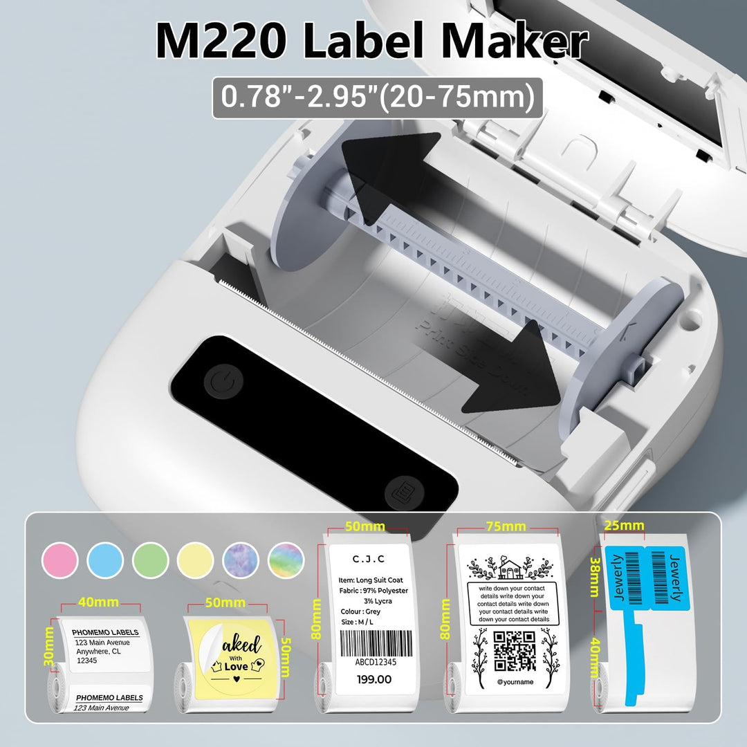 Itari M220 Wireless Thermischer Etikettendrucker, Upgrade 80mm Etikettiergeräte für Zuhause, Büro un
