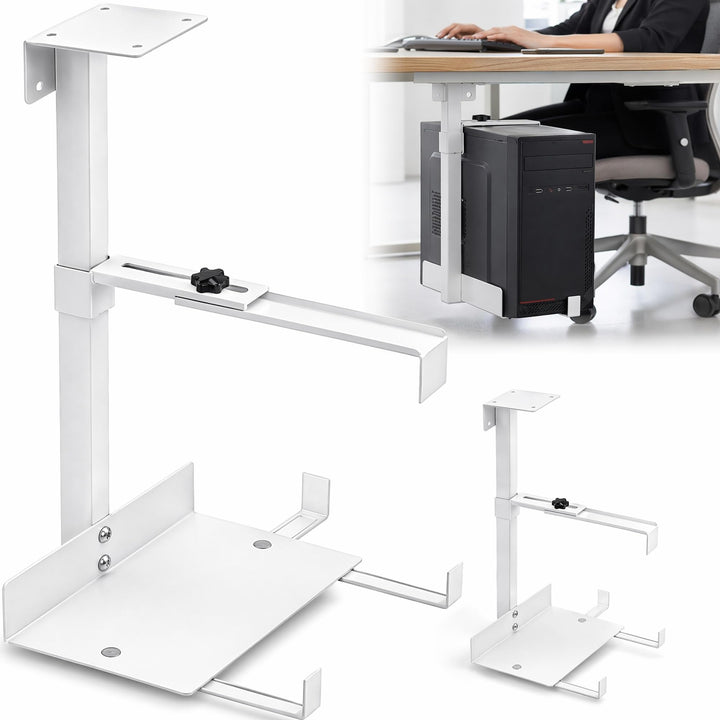 PC Halterung Unter Schreibtisch: PC Wandhalterung Höhenverstellbar bis 54.5cm bis 30kg Belastbar für