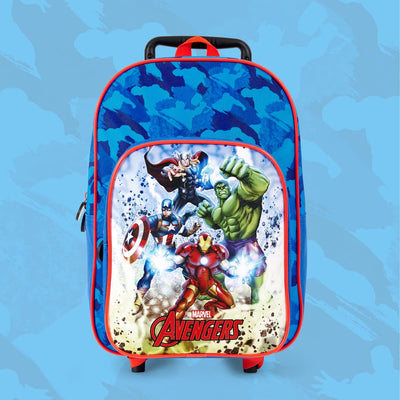 PERLETTI Marvel Avengers Kinder Rucksack mit Rollen - Superhelden Trolley Kindergartenrucksack mit R